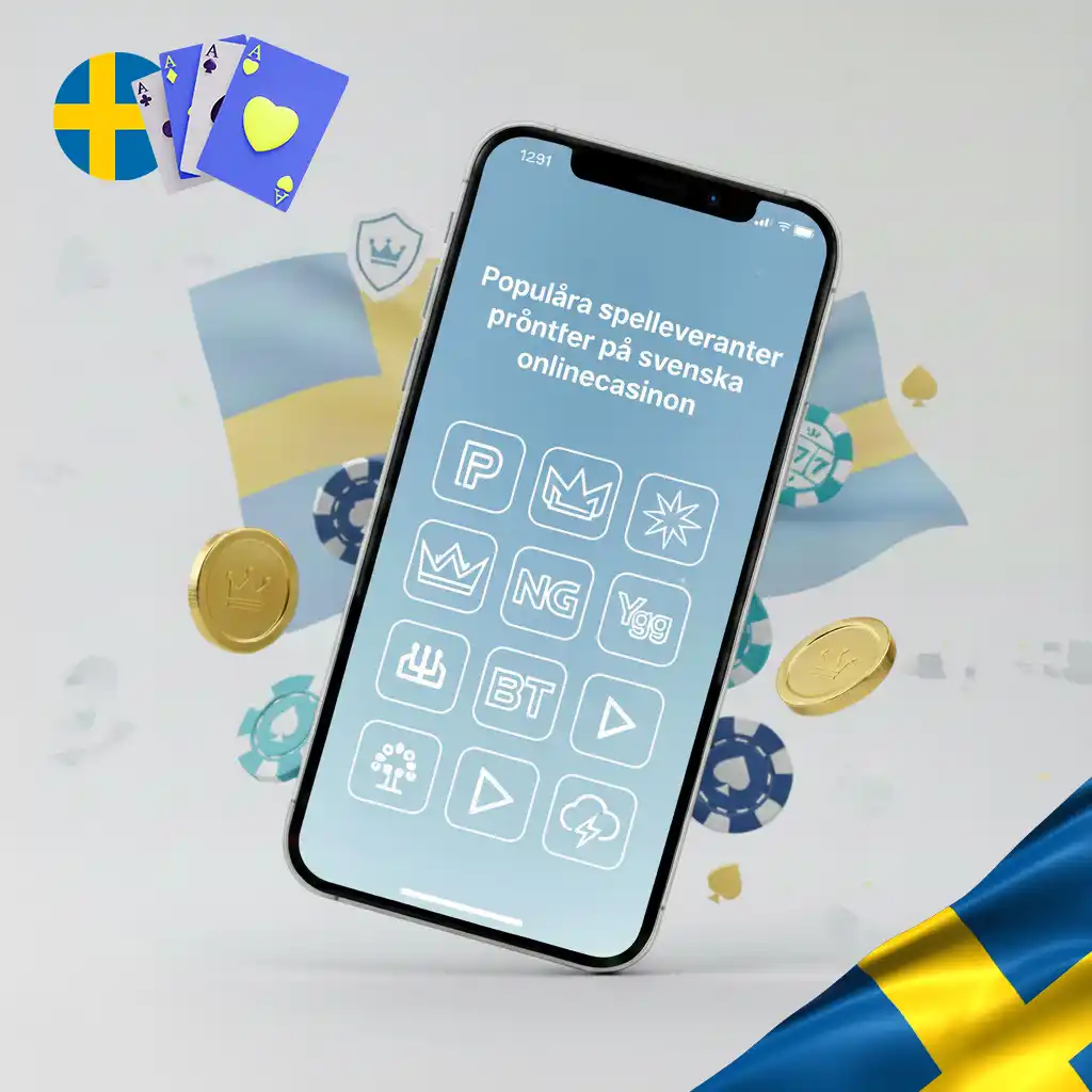 Ikoner som representerar olika spelutvecklare